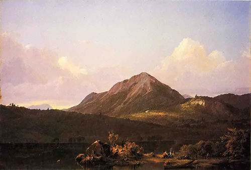 Camp Fire in the Maine Wilderness, 1851, Frederic Edwin Church