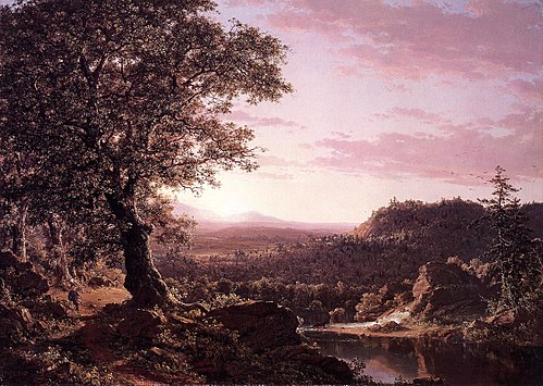 July Sunset, Berkshire County, Massachusetts, 1847, Frederic Edwin Church