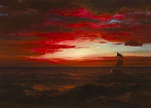 Marine, Sunset, 1881, Frederic Edwin Church