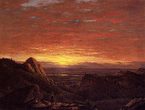 Matin, vers l'Est par delà la vallée de l'Hudson depuis les monts Catskill, 1848, Frederic Edwin Church