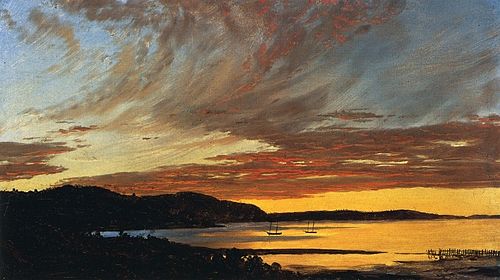Sunset, Bar Harbor, 1854, Frederic Edwin Church