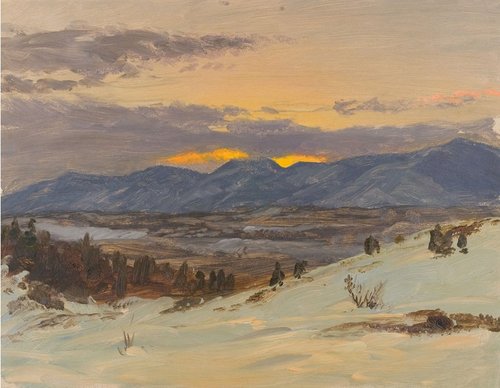 Winter Twilight from Olana, 1871, Frederic Edwin Church