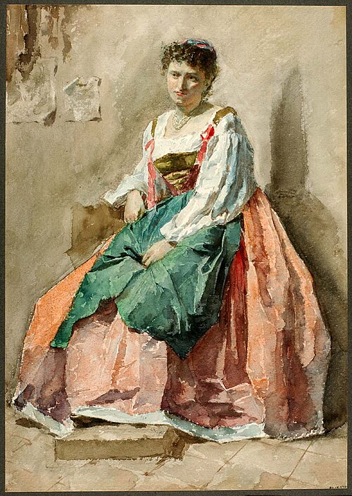 Portrait of a Lady, 1876, Cesare Biseo