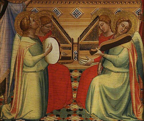 Four Musical Angels, 1340, Bernardo Daddi