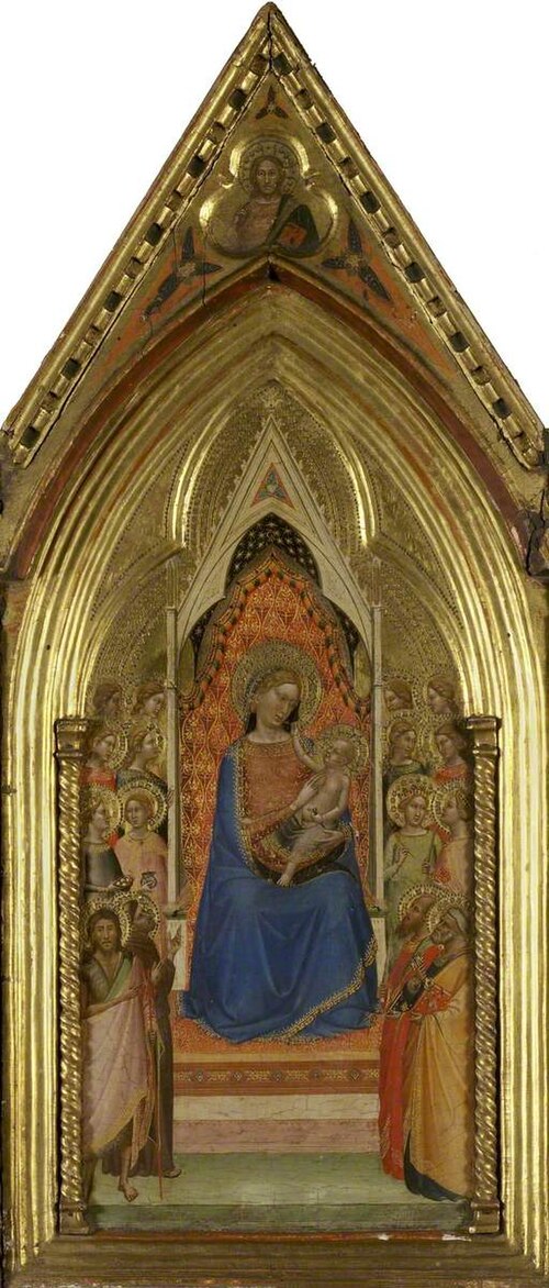 The Virgin and Child Enthroned with Saints (triptych, centre panel), 1338, Bernardo Daddi