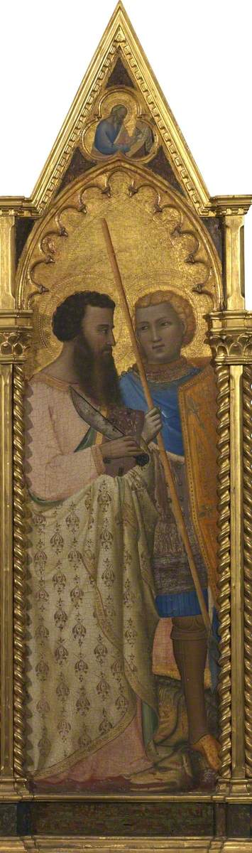 Saints Bartholomew and George (polyptych, panel 2 of 5), 1348, Bernardo Daddi