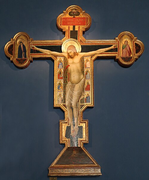 gemaltes geformtes Kreuz, 1348, Bernardo Daddi