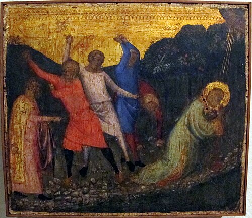 predella con storie di s. stefano, 1345, Bernardo Daddi