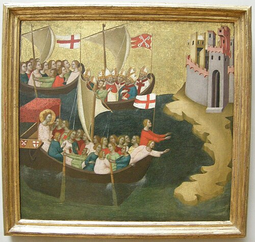 Arrival of St. Ursula at Cologne, 1330, Bernardo Daddi