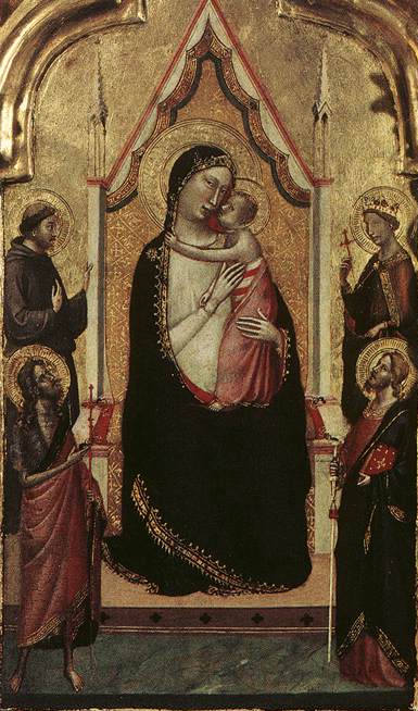 Virgin and Child Enthroned with Saints, 1343, Bernardo Daddi