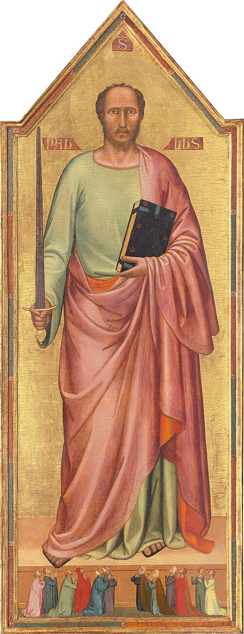 Saint Paul and a Group of Worshippers, 1333, Bernardo Daddi