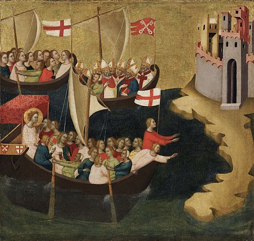 Arrival of Saint Ursula at Cologne, 1333, Bernardo Daddi