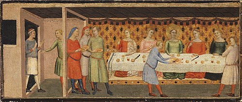 Weddingdiner Saint Cecilia, 1334, Bernardo Daddi