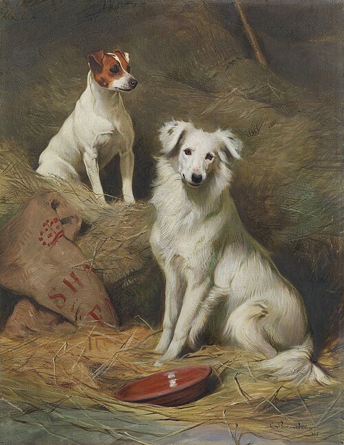 "Nanny" & "Spot" (?), 1885, Charles Burton Barber