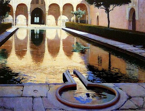 El patio de la Alberca (Granada), 1895, Santiago Rusiñol