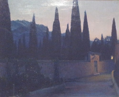 Entrada al cementiri de Sóller a la nit, 1896, Santiago Rusiñol