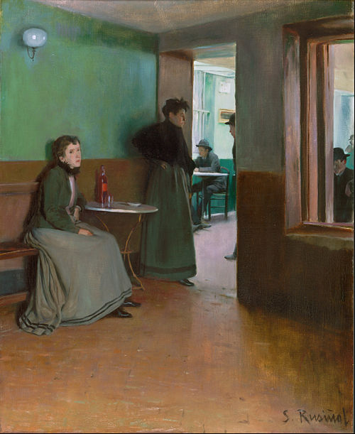 Interior of a Café, 1892, Santiago Rusiñol