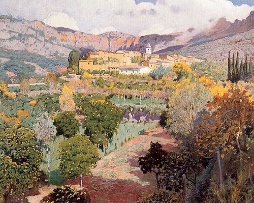 La Vall dels Tarongers. Biniaraix (Mallorca), 1900, Santiago Rusiñol