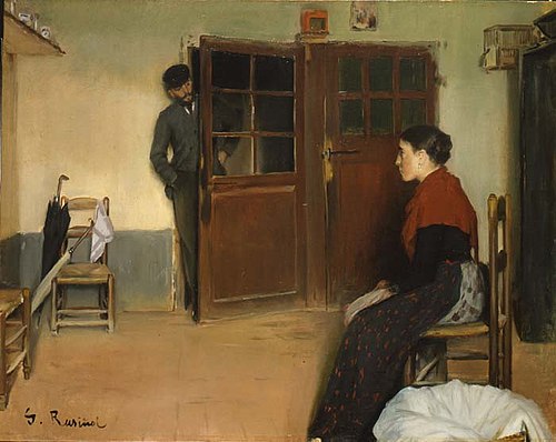 Interior. Es pot?, 1891, Santiago Rusiñol