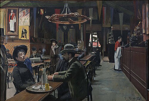 Café des Incohérents, 1880, Santiago Rusiñol