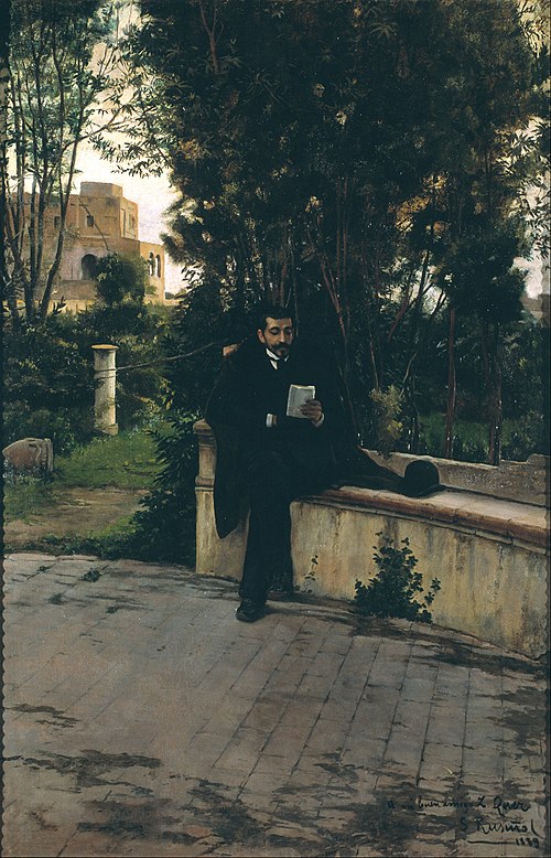 Senyor Quer in the Garden, 1889, Santiago Rusiñol