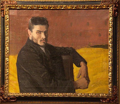 Retrat de l'escultor Carles Mani, 1895, Santiago Rusiñol