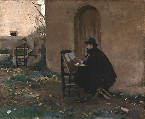 Retratant-se, 1890, Santiago Rusiñol