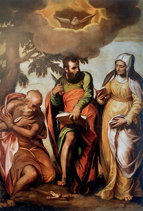 Santi Bartolomeo, Girolamo e Chiara, 1568, Paolo Farinati