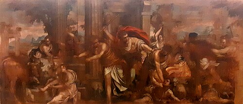 Mosè difende le figlie di Jetro, 1583, Paolo Farinati