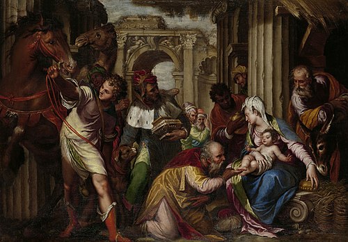 The Adoration of the Magi, 1585, Paolo Farinati