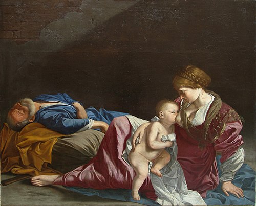 Le Repos pendant la fuite en Égypte, 1639, Orazio Gentileschi