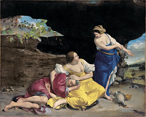Loth et ses filles, 1628, Orazio Gentileschi