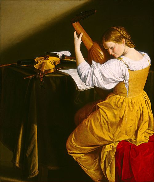 La Joueuse de luth, 1612, Orazio Gentileschi