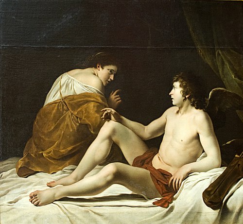 Cupid and Psyche, 1610, Orazio Gentileschi
