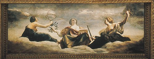 The Muses: Urania, Calliope and Melpomene, 1636, Orazio Gentileschi