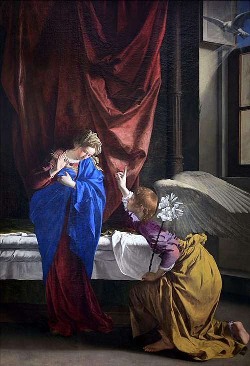 L'Annonciation, 1623, Orazio Gentileschi