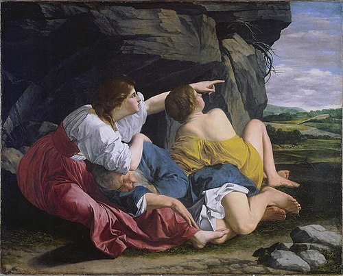 Loth et ses filles, 1622, Orazio Gentileschi