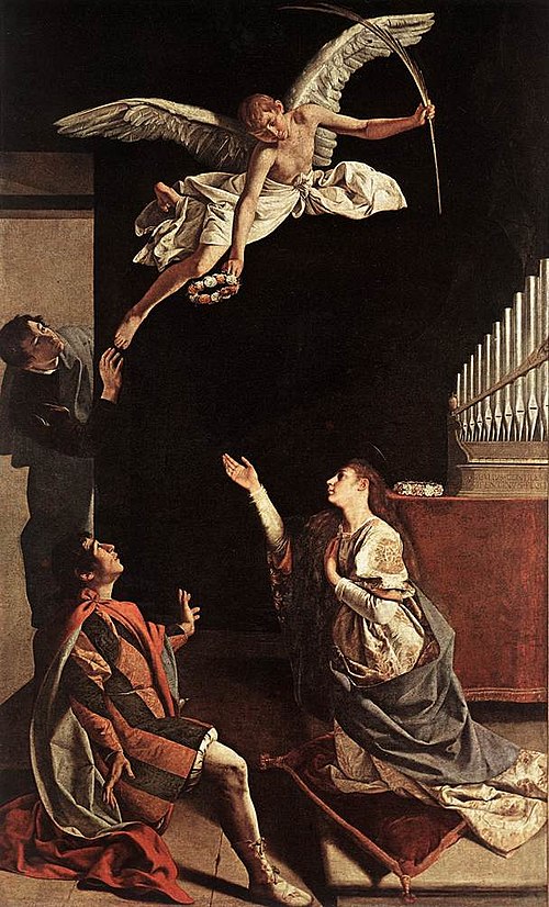 Vision of St. Cecilia, 1607, Orazio Gentileschi