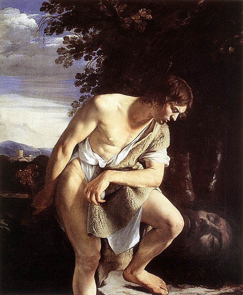 David Contemplating the Head of Goliath, 1612, Orazio Gentileschi