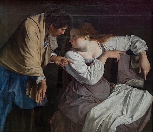Martha reproving her sister Mary, 1620, Orazio Gentileschi