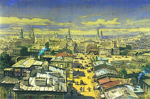 Vedere din turnul Colței, 1868, Amedeo Preziosi
