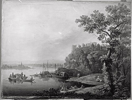 Rhine Landscape, 1790, Christian Georg Schütz d.J.