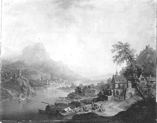 Rheinland Landscape, 1790, Christian Georg Schütz d.J.