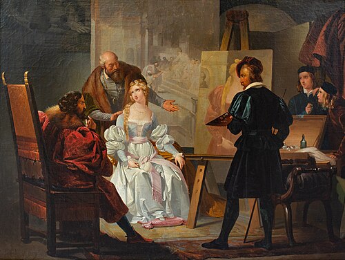 В мастерской художника, 1839, Ludovico Lipparini