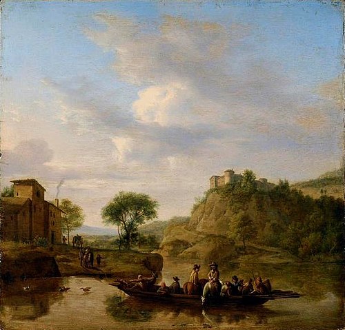 Le passage du bac, 1656, Adriaen van de Velde