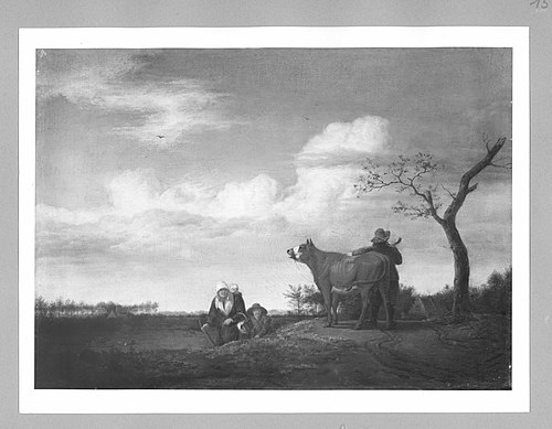 bull on the meadow, 1655, Adriaen van de Velde