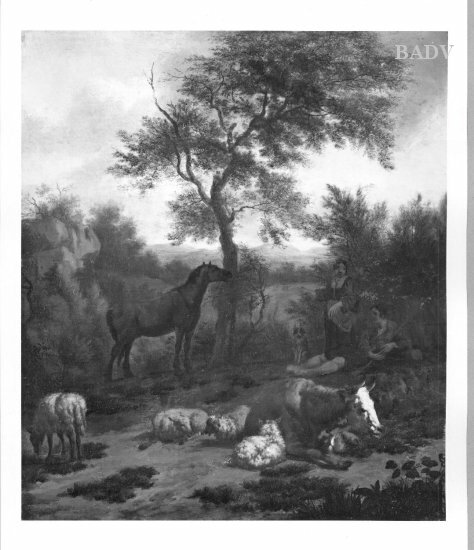 cattle, horse + sheperds, 1661, Adriaen van de Velde