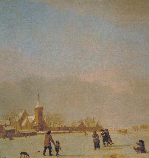 Winter Landscape with Skaters, , Adriaen van de Velde