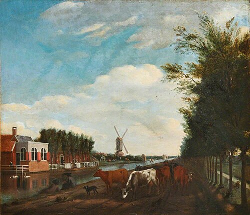 Cows by a Canal with Two Fishermen, , Adriaen van de Velde