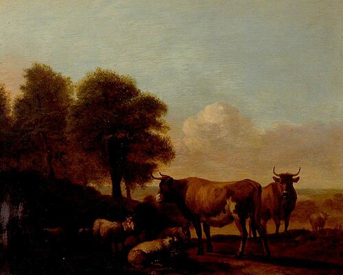 Landscape with Cattle, , Adriaen van de Velde
